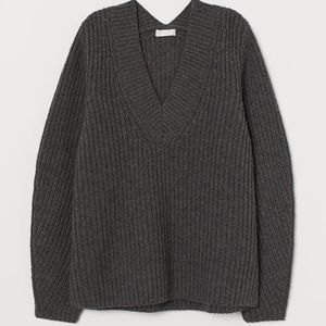 H&M Rib-knit Wool Blend Sweater